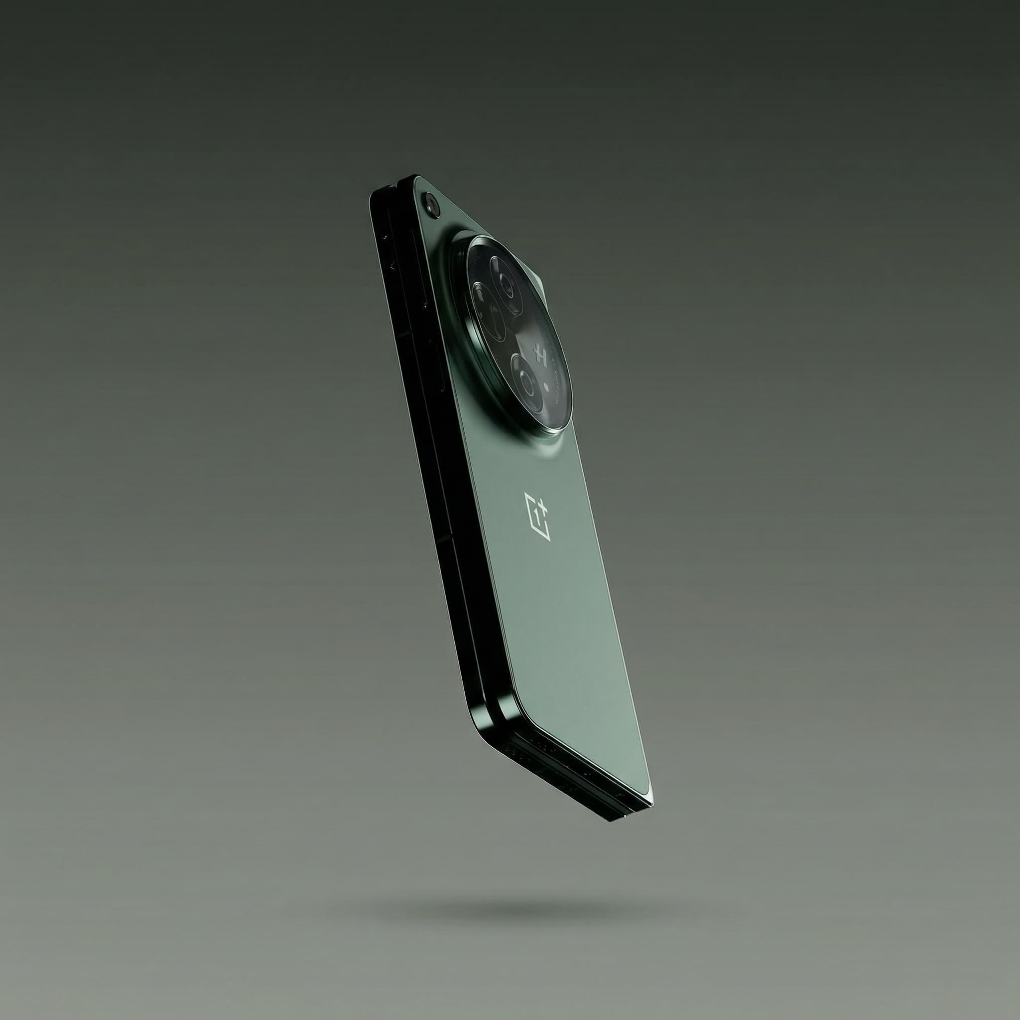 The image is a minimalist, tech-forward product portrait built around precision and restraint.
A pair of wireless earbuds sits inside an open charging case, suspended in mid-air against a dark, neutral gradient background. The product is perfectly centered, symmetrical, and isolated, giving it a sculptural, almost weightless presence.
Lighting is soft and controlled, creating subtle highlights along the smooth, glossy surfaces while keeping shadows clean and intentional. The faint shadow beneath the case grounds the object just enough to suggest space without breaking the floating illusion.
There are no hands, no environment, and no narrative context—only the object itself. This reduction emphasizes form, material, and engineering, allowing the design to speak without distraction.
Overall, the image feels quiet, premium, and hyper-focused, typical of high-end tech branding. It communicates sophistication, clarity, and confidence through minimalism rather than lifestyle or emotion.